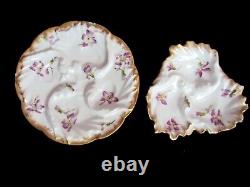 Antique Oyster Plates Chas Field Haviland MATES