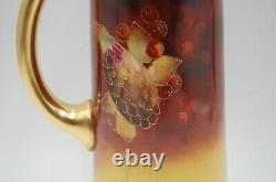 Antique Pickard Limoges France Hand Painted Tankard Pitcher