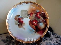Antique Pickard Limoges Hand Painted Signed Plate Gold Trim 1895-98