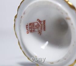 Antique Royalty Limoges France ELITE Hand Painted Gold Gilt Egg Cup Holder