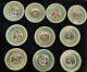 Antique Set Of Ten Hand Painted Napoleonic French Porcelain Plates