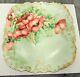 Antique Signed D&c France Limoges Hand Painted Floral Flower Plate Platter