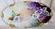Antique Signed Purple Pansy Haviland D'arcy's Hand Painted #1399 Limoges Tray