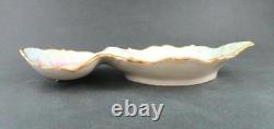Antique T&V LIMOGES Divided SEAFOOD Dish, OYSTER plate hp Fancy SHELLS