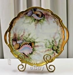 Antique T & V Limoges 1915 Underwater Sea Life Hand Painted Artist Signed