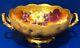 Antique T & V Limoges Pickard Hand Painted Console Bowl W Grape Leaves Design