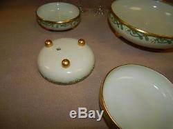 Antique T&v Limoges Hand Painted Round Footed China Bowls