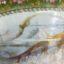 Antique Theodore Haviland Limoges Fish 10 Plates (12) + Platter Set, L. Martin