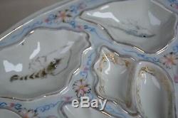Antique UPW or Limoges Oyster Plate Squid Crawfish Hand Painted Mint- No Res A