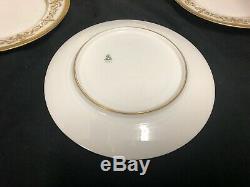 Antique White And Gold French Limoges Hand Painted Porcelain Plates 6 X 8 1/4