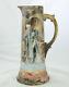 Antique Wm Guerin W G & Co Limoges France Tankard Hand Painted Friar Beer 14.5
