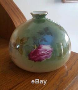 Antique c1900 JEAN POUYAT Limoges HAND PAINTED Squat Vase Signed Leona