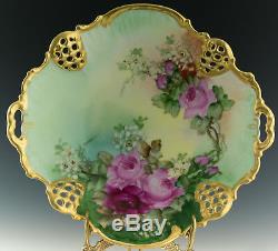 Antiques Rosenthal Hand Painted Roses Plate