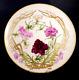 Art Nouveau T&v Limoges Hand Painted Artist Signed Charger Pink Carnations Gilt