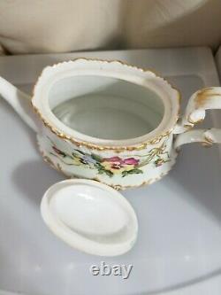 Authentic Signed Vintage Haviland Limoges Hand Painted flowers coffee/ teapot