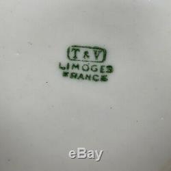B&C Limoges France Bernardaud & Co Handpainted Cider Pitcher T&V 6 Cups Antique