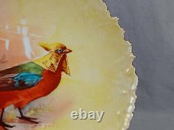 B&H Limoges Hand Painted Golden Pheasant & Gold 9 3/4 Inch Plate C. 1890s