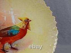 B&H Limoges Hand Painted Golden Pheasant & Gold 9 3/4 Inch Plate C. 1890s