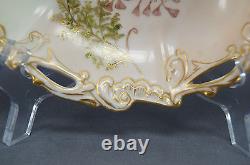 Bawo & Dotter Coiffe Limoges Hand Painted Ferns & Gold Serving Dish 1896 1900