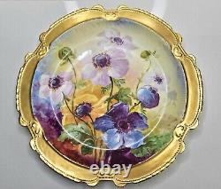 Beautiful Antique Limoges France Coronet Charger Hand Painted Signed Exc. Cond