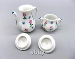 Beautiful Antique Miniature Hand Painted Limoges Coffee Set