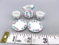 Beautiful Antique Miniature Hand Painted Limoges Coffee Set