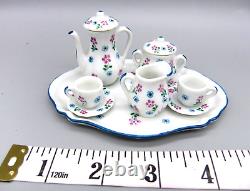 Beautiful Antique Miniature Hand Painted Limoges Coffee Set