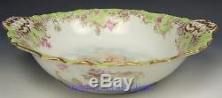 Beautiful Limoges France Cherub With Hand Painted Roses 11 Serving Center Bowl