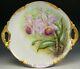 Beautiful Limoges Hand Painted Orchids 12 Charger Cake Plate Artist E. Mclean