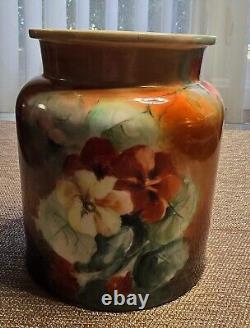 Beautiful T & V Limoges Vase/Pot. Hand Painted