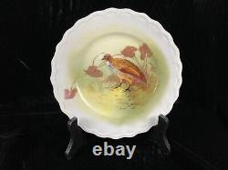 Blakeman & Henderson Hand Painted Fowl Plates (6) Limoges France Excellent Cond
