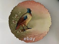 Blakeman Limoges Hand Painted Game Bird Decorative Plate Circa 1910
