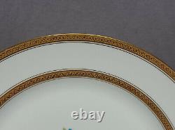 CA Limoges Hand Painted Signed Mireille Pink Rose Floral Gold 10 3/8 Inch Plate