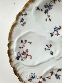 CFH/GDM CH Field Haviland Limoges France Hand Painted Oyster Plate Gold 7.5