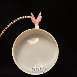 CFH Haviland Cup & Saucer Butterfly Handle Hops & Spider Web 1868-1881 Limoges