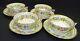 C. Ahrenfeldt Limoges 4 Cups & Saucers Hand Painted Floral Withgold Cowell Hubbard