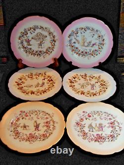 Ca. 1870-1890 Bawo & Dotter/J. Pouyat Limoges Hand Painted Elf Luncheon Plates