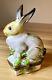 Chamart Limoges France Porcelain Trinket Box Christmas Rabbit Bunny Hand Painted