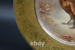 Charles Martin Limoges Hand Painted Enameled Gold Encrusted Game Bird Plate A