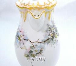 Coiffe Limoges France Antique Hand Painted Signed Chocolate Pot