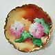 Coronet Limoges Hand Painted Prairie Flowers Cabinet Plate/ Charger 11.5