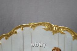 Coronet Limoges Hand Painted Renaissance Couple & Gold 10 5/8 Inch Plate