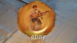 Coronet Limoges plate Mandolin Player