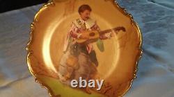 Coronet Limoges plate Mandolin Player