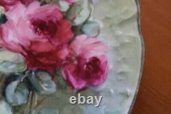 D & C Limoges Porcelain Plate Scalloped Embossed Hand Painted ca1894-1900 France