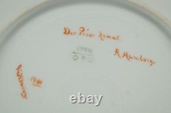 D&Co Limoges Hand Painted Signed EC Darby Prior Comes to Hamburg 9 1/8 Plate