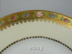 Elaborate Antique Hand Painted Charles Ahrenfeldt Gilded Limoges Cabinet Plate