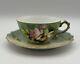 Exquisite Limoges Flambeau Hand-painted Teacup And Saucer Signed By Gilbert