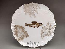 Exquisite Set Of 6 Tresserman & Vogt Limoges Fish Plates