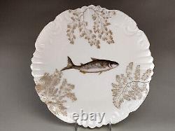 Exquisite Set Of 6 Tresserman & Vogt Limoges Fish Plates